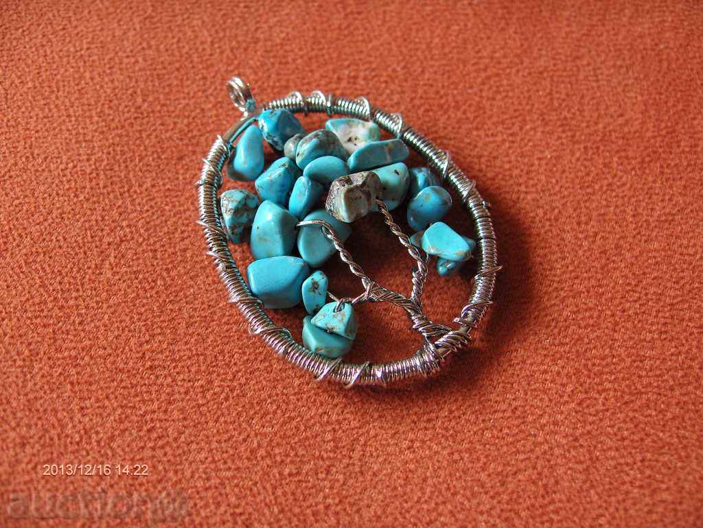 *$*Y*$* МЕДАЛЬОН МОТИВ "ДЪРВОТО НА ЖИВОТА" - ТЮРКОАЗ *$*Y*$* - 5 *$*Y*$* МЕДАЛЬОН МОТИВ "ДЪРВОТО НА ЖИВОТА" - ТЮРКОАЗ *$*Y*$* - 5