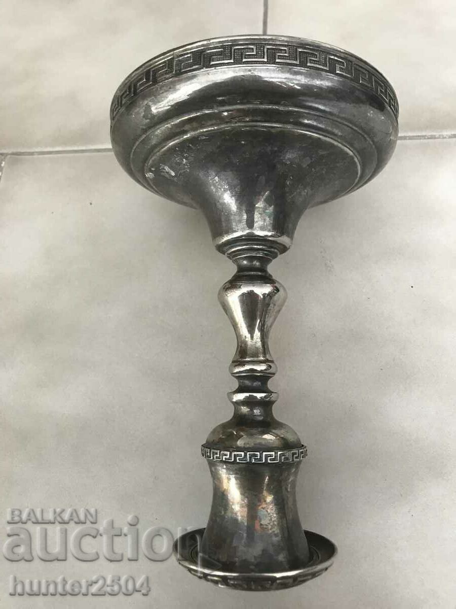 Candlestick-high 180mm. silver plated with price 44.95 BGN | € 22.98 Candlestick-high 180mm. silver plated with price 44.95 BGN | € 22.98