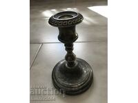 Lot Old cup and candlestick 180 mm high. silvered