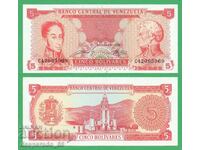 (¯`'•.¸   ВЕНЕЦУЕЛА  5 боливара 1989  UNC   ¸.•'´¯)