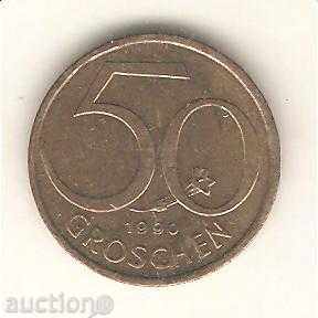 +Австрия  50  гроша  1990 г.
