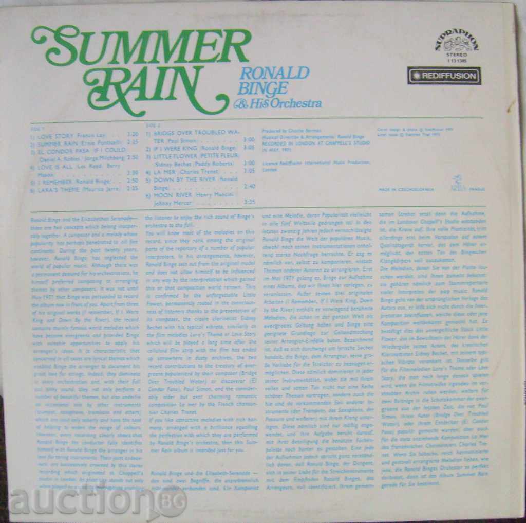 Ronald Binge - Summer Rain - Light music with price 30.00 BGN | € 15.34 Ronald Binge - Summer Rain - Light music with price 30.00 BGN | € 15.34