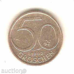 +Австрия  50  гроша  1982 г.