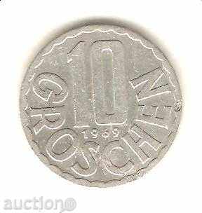 +Австрия  10  гроша  1969 г.
