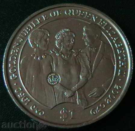 1 долар 2002, Британски Вирджински острови