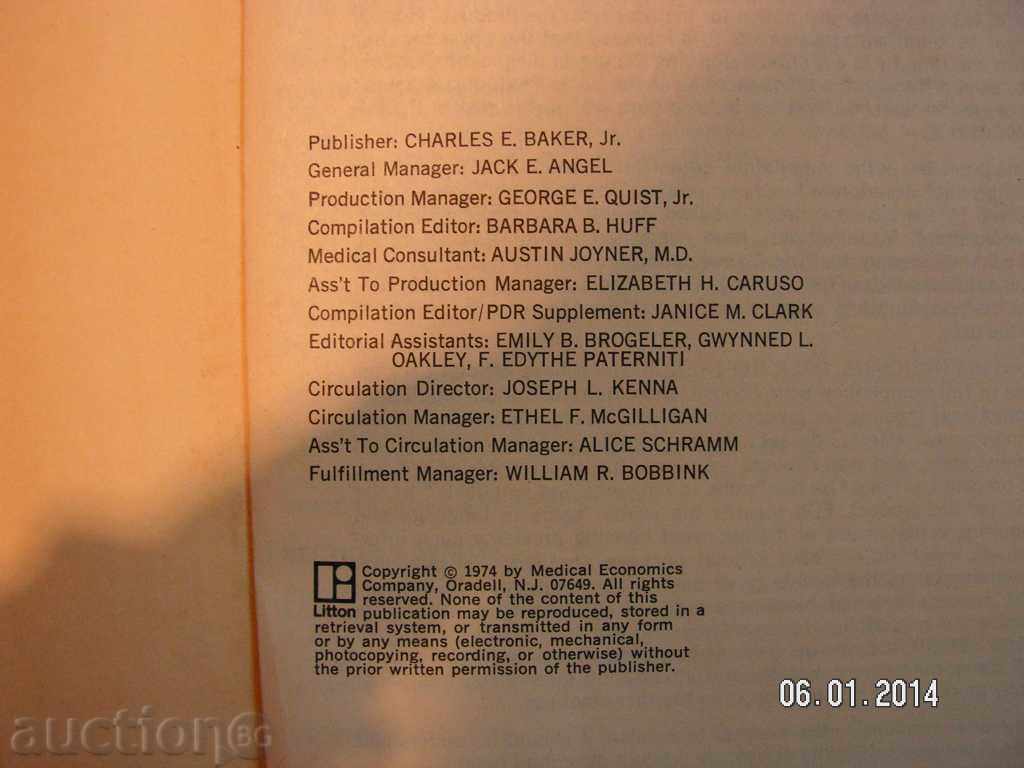 1738. PHISICIANS DESK REFERENCE 28 EDITION 1974 - 5