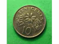 10 цента Сингапур 1991