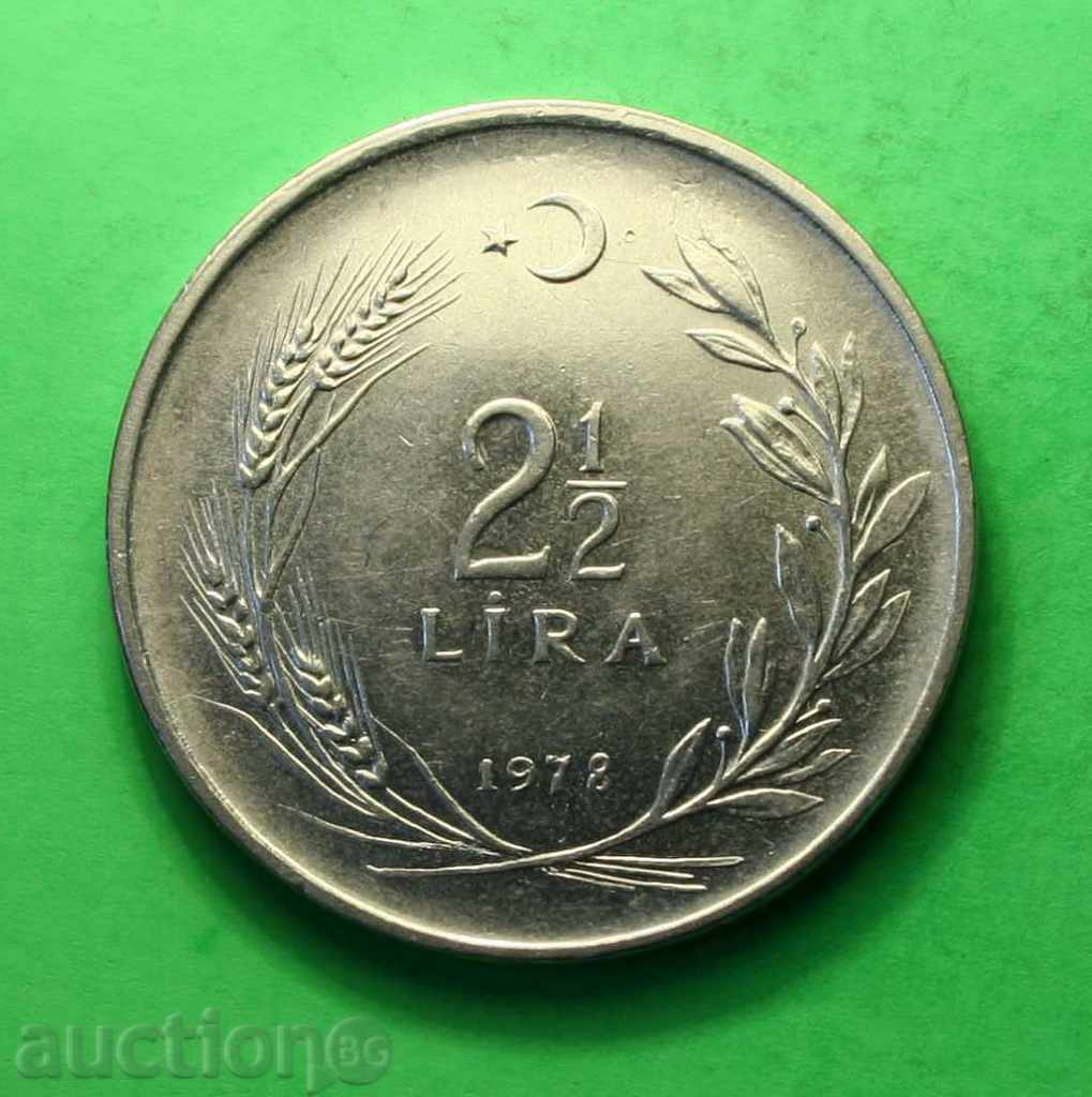 2.5 liras Turcia 1978