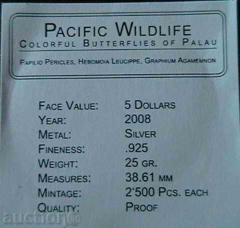 Auction 5 dollars 2008, Palau Auction 5 dollars 2008, Palau
