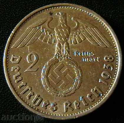 2 Marks 1938 C, Germany (Third Reich)