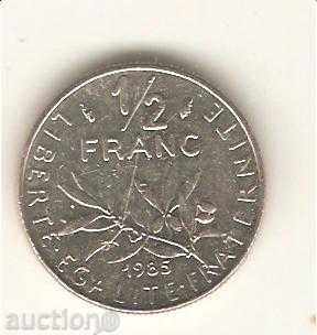 +Франция  1/2  франк  1985 г.
