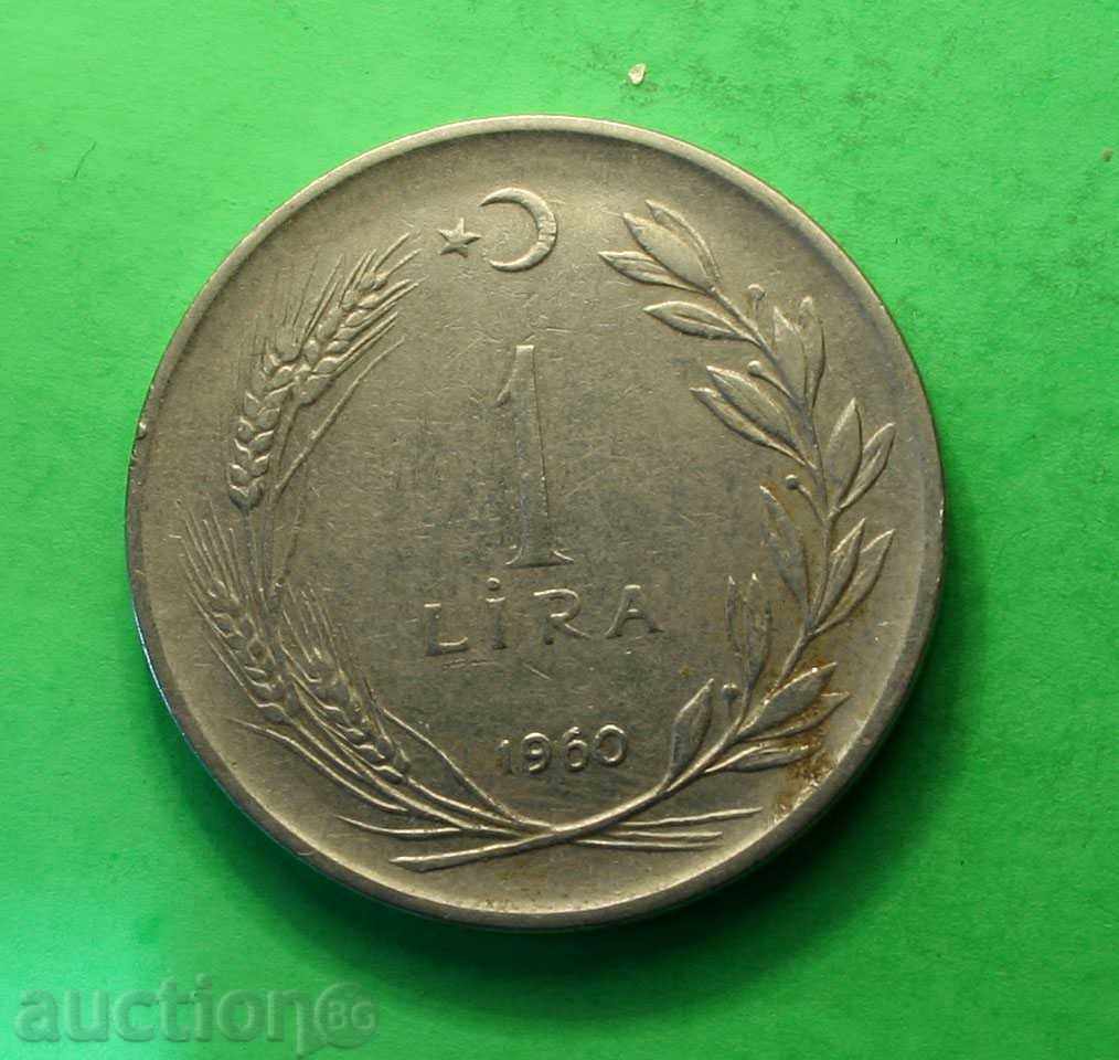 1 liră 1960 Turcia