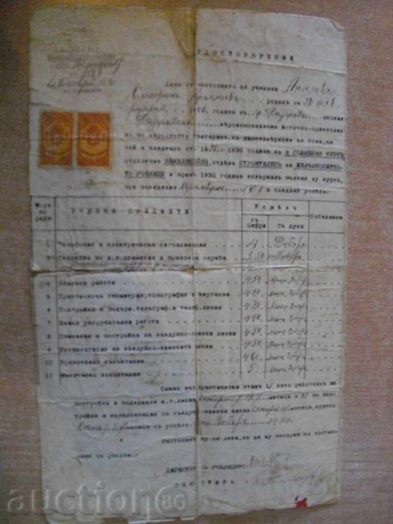 Certificate from railway school в "- 3187
