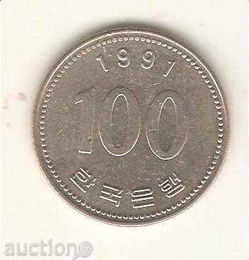 + Korea 100 cents 1991