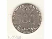 + Korea 100 cents 1991