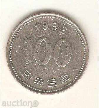 +Корея  100  вон   1992 г.