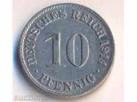 Германия 10 пфенига 1914а