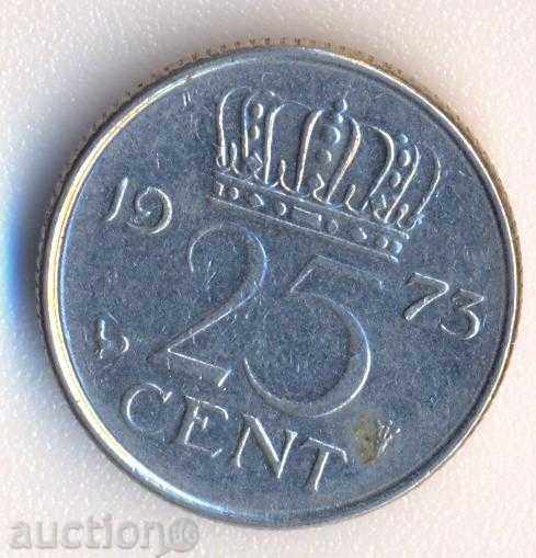 Olanda 25 de cenți 1973