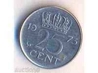 Нидерландия 25 цента 1973 година