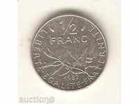 + France 1/2 Franc 1987