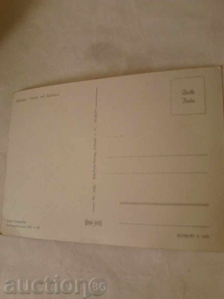 Postcard GDR Weimar Markt mit Rathaus with price 0.45 BGN | € 0.23 Postcard GDR Weimar Markt mit Rathaus with price 0.45 BGN | € 0.23