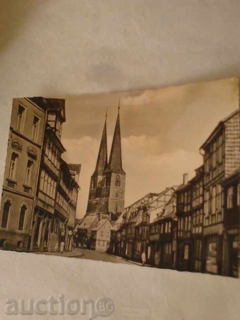 Postcard GDR 2 Quedlinburg Polkenstrase und Nikolai