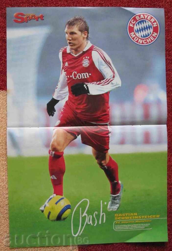 poster fotbal Drogba Schweinsteiger cu preț 5.00 BGN | € 2.56