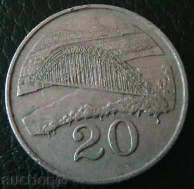 20 cents 1980, Zimbabwe