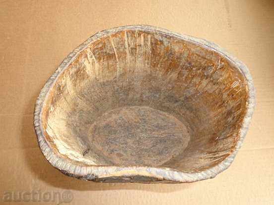 Old Bulgarian scoop made of wood, wooden, cubicle - 5