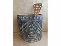 Ένα παλιό βουλγαρικό κουτάλι από ξύλο, ξύλινο, chutora