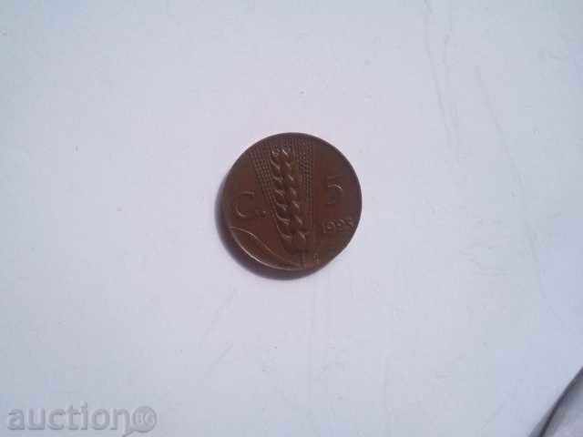 5 σεντ 1925 Ιταλία Ιταλία 5 Centesimi με τιμή 14.00 BGN | € 7.16