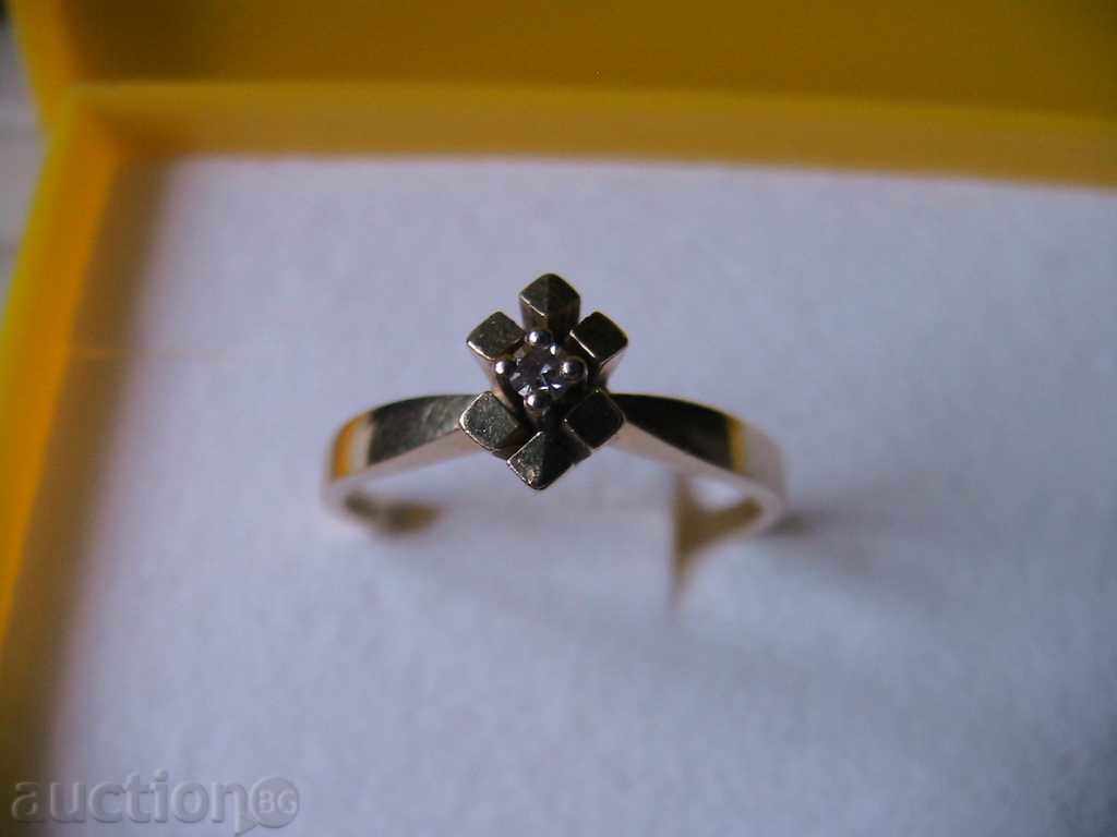 EXCLUSIVELY ELEGANT WOMEN'S GOLD RING WITH DIAMOND, 14K with price 878.00 BGN | € 448.91 EXCLUSIVELY ELEGANT WOMEN'S GOLD RING WITH DIAMOND, 14K with price 878.00 BGN | € 448.91