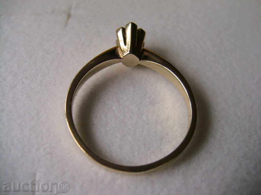 EXCLUSIVELY ELEGANT WOMEN'S GOLD RING WITH DIAMOND, 14K - 6 EXCLUSIVELY ELEGANT WOMEN'S GOLD RING WITH DIAMOND, 14K - 6