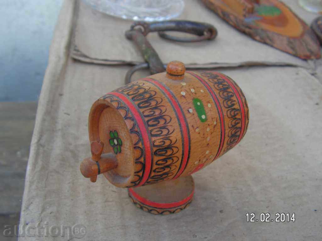 2169. SMALL WOOD DECORATIVE DRAWING PIROGRAPHY BOURO with price 10.00 BGN | € 5.11