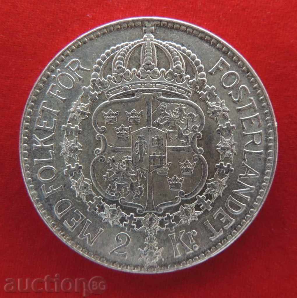 2 kroner 1931 Sweden silver QUALITY