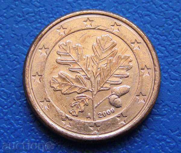 Германия 1 евроцент Euro cent 2009 A