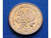 Германия 1 евроцент Euro cent 2011 F