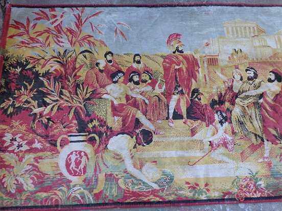 Delivery of Ancient wall carpet, woven pan, honeysuckle, painting