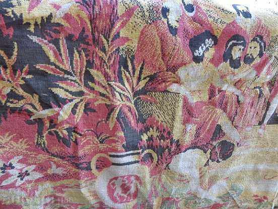 Ancient wall carpet, woven pan, honeysuckle, painting - 6