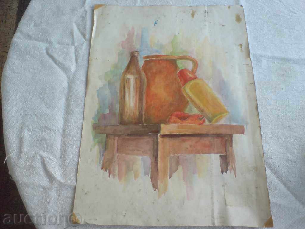 Still life - watercolor unsigned