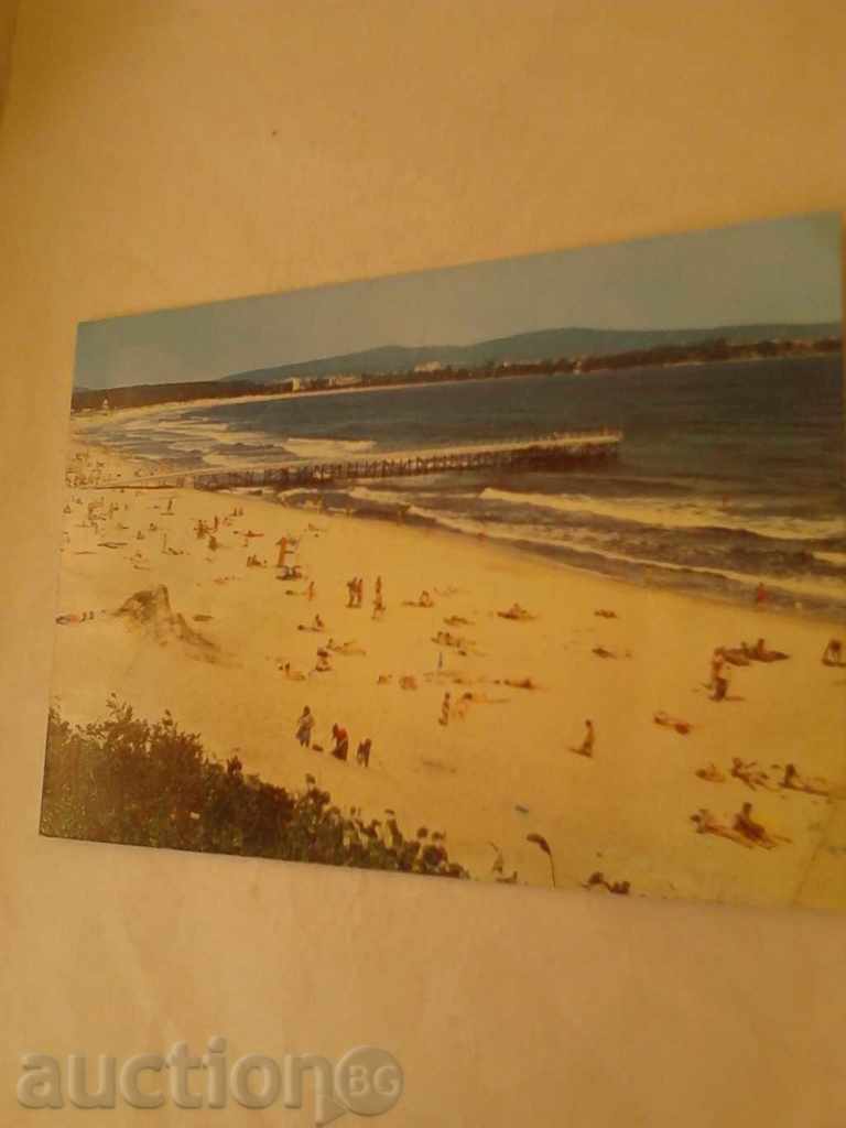 Καρτ ποστάλ Primorsko MMC παραλία 1990