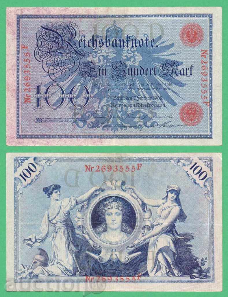 (¯` '• .¸ GERMANY 100 marks 1908 (1) ¸. •' ´¯)