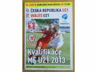 Football program Czech Republic-Wales (juniors), 2012