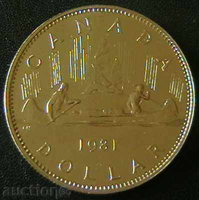 1 Dolar 1981 PROOF, Canada