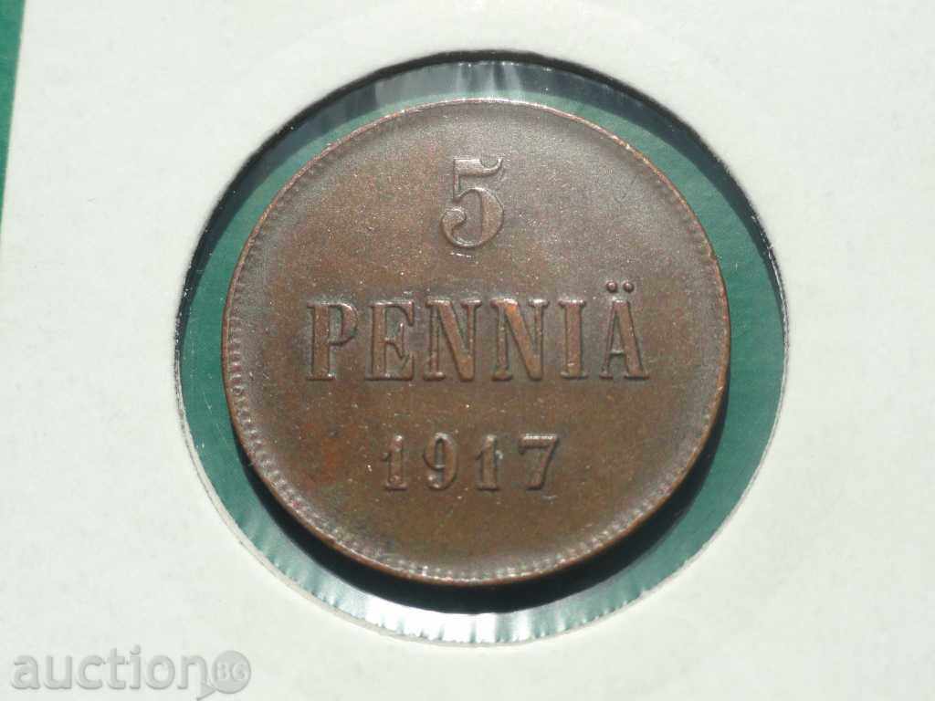 Russia (for Finland) 1917 - 5 pennies (Double-headed eagle) - 5 Russia (for Finland) 1917 - 5 pennies (Double-headed eagle) - 5