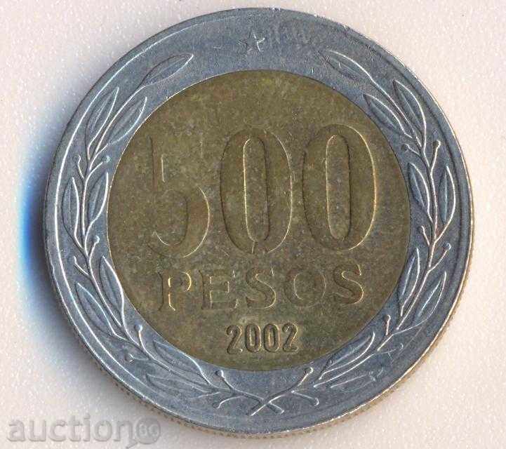 Чили 500 песос  2002 година с цена € 3.48 | 6.81 лв.