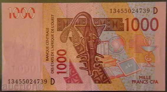 1000 francs 2003, Mali with price 27.00 BGN | € 13.80 1000 francs 2003, Mali with price 27.00 BGN | € 13.80