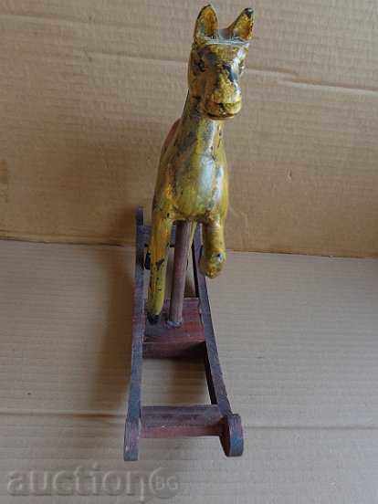 Auction Old wooden toy horse, the wooden horse Auction Old wooden toy horse, the wooden horse