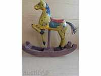 Old wooden toy horse, wooden, horse