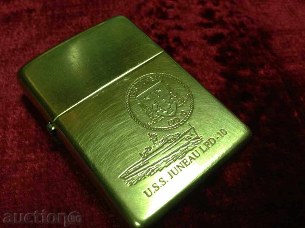 Запалка ZIPPO NAVY U.S.S.JUNEAU LPD-10 solid brass